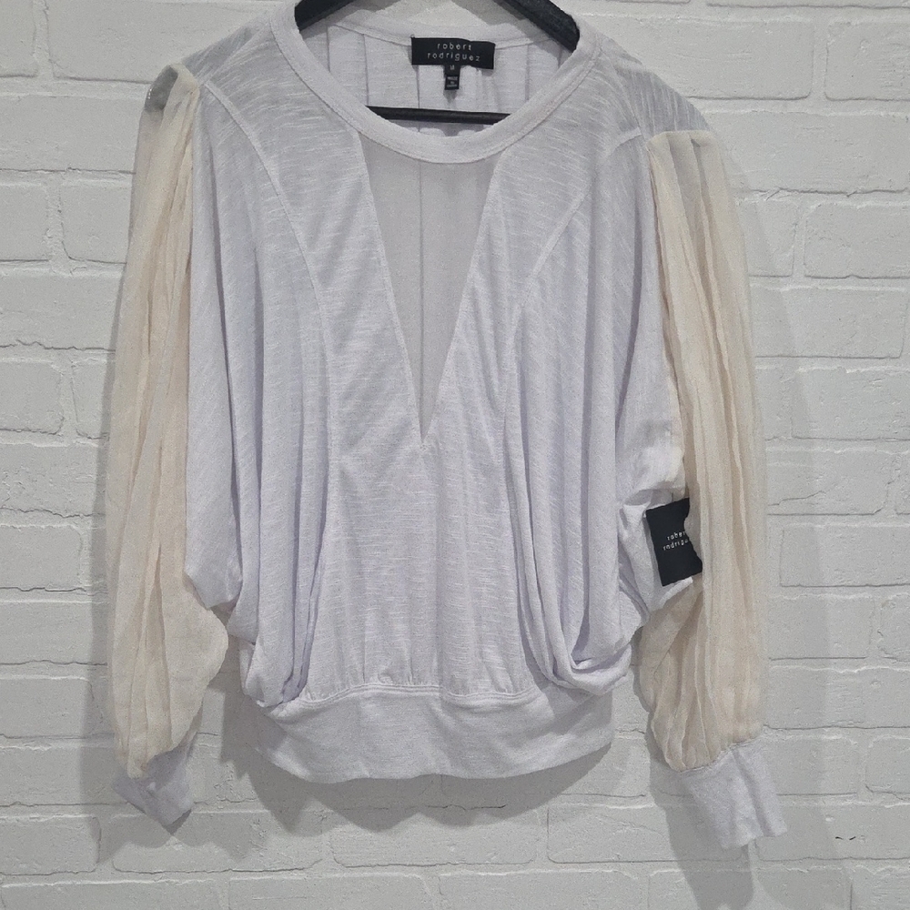 Robert Rodriguez Slub And Silk Blouse